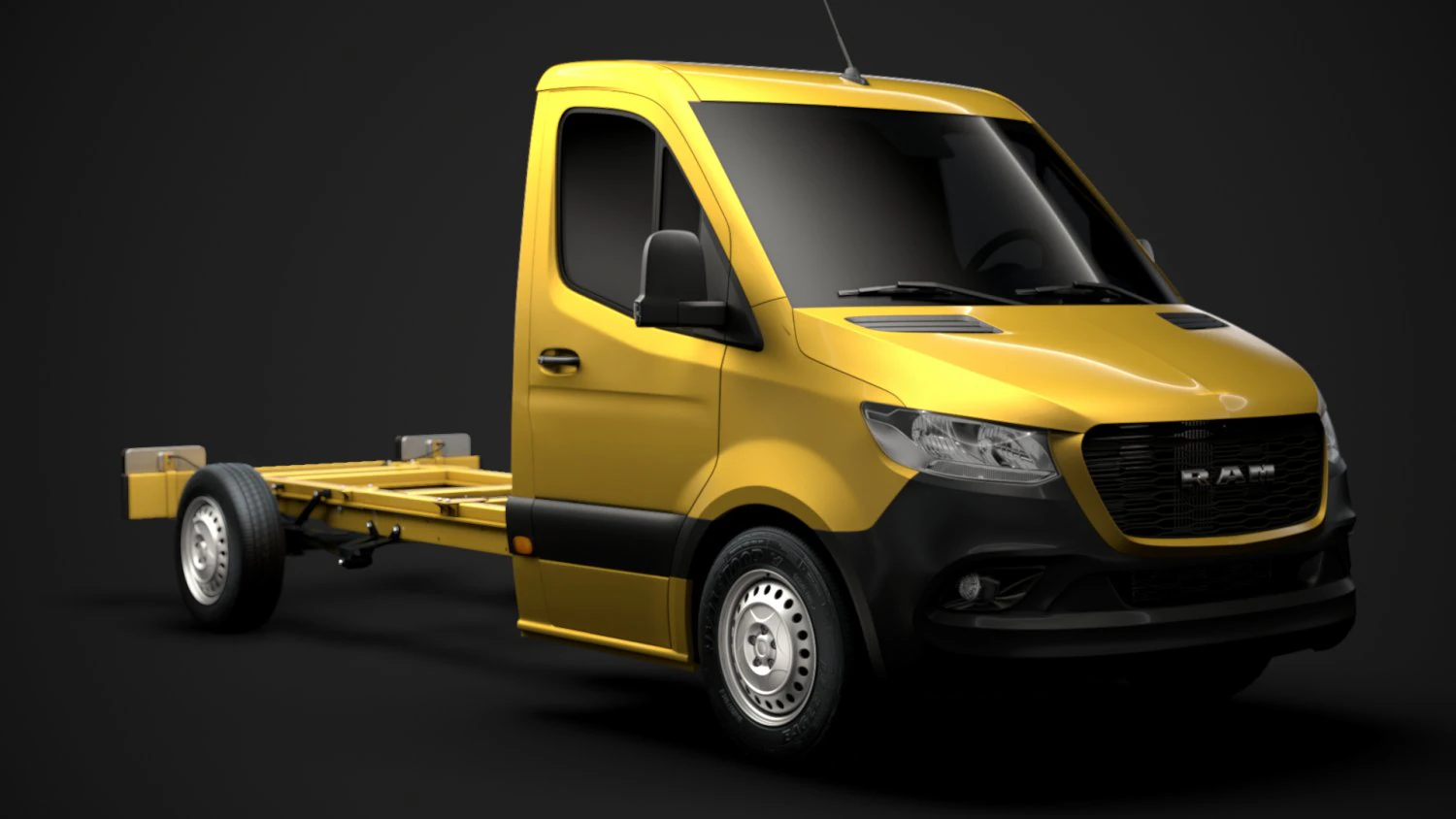 ram sprinter chassis single cab l2 fwd 2019 3D Model .c4d .max .obj .3ds .fbx .stl .blend 