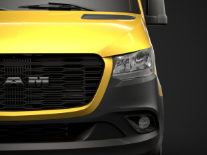 ram sprinter chassis single cab l2 fwd 2019 3D 모델