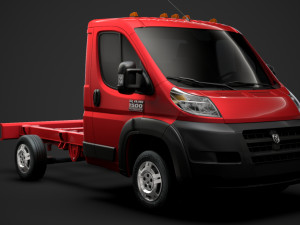 ram promaster cargo chassis truck single cab 3000 wb 2019 3D Model