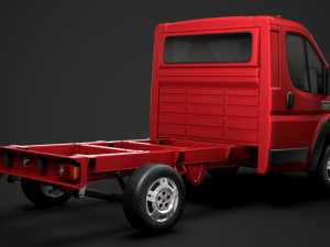 ram promaster cargo chassis truck single cab 3000 wb 2019 3D Модель