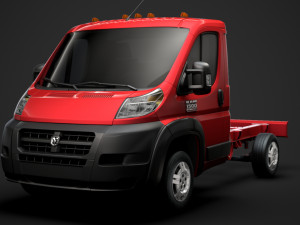 ram promaster cargo chassis truck single cab 3000 wb 2019 3D Модель