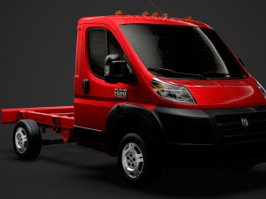 ram promaster cargo chassis truck single cab 3000 wb 2019 3D Модель