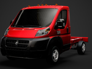 ram promaster cargo chassis truck single cab 3000 wb 2019 3D Модель
