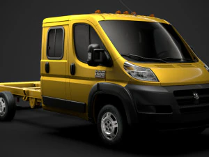 ram promaster cargo chassis vrachtwagen crew cab 4035xl wb 2019 3D Model