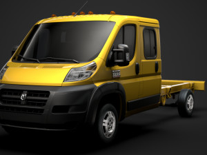 ram promaster cargo chassis truck crew cab 4035xl wb 2019 Model 3D