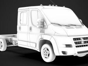 ram promaster cargo chassis truck crew cab 4035xl wb 2019 Model 3D