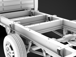 ram promaster cargo chassis truck crew cab 4035xl wb 2019 Model 3D