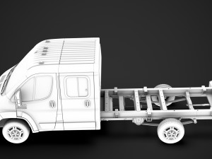 ram promaster cargo chassis truck crew cab 4035xl wb 2019 Model 3D