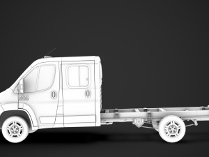 ram promaster cargo chassis truck crew cab 4035xl wb 2019 Model 3D