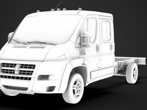 ram promaster cargo chassis truck crew cab 4035xl wb 2019 Model 3D