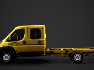 ram promaster cargo chassis truck crew cab 4035xl wb 2019 Model 3D