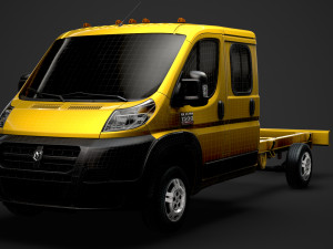 ram promaster cargo chassis truck crew cab 4035xl wb 2019 Model 3D
