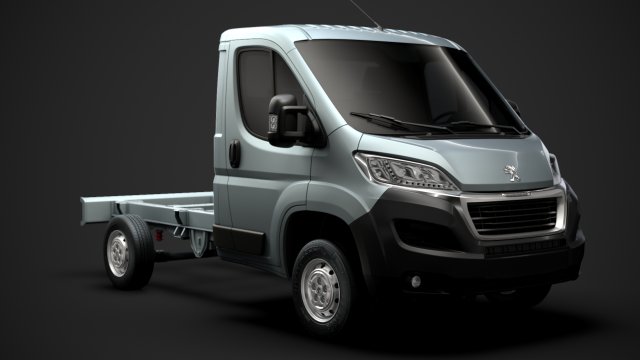 peugeot boxer manager chassis truck single cab 3000wb 2019 3D Model .c4d .max .obj .3ds .fbx .stl .blend 