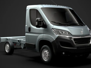 peugeot boxer yönetici şasi kamyon tek kabin 3000wb 2019 3D Model