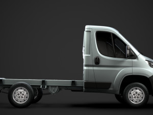 peugeot boxer manager chassis truck single cab 3000wb 2019 3D Model