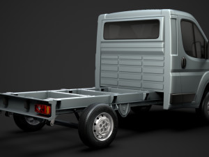 peugeot boxer manager chassis truck single cab 3000wb 2019 3D Model