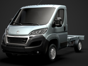 peugeot boxer manager chassis truck single cab 3000wb 2019 3D Model