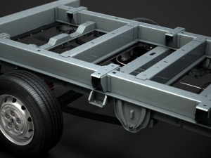 peugeot boxer manager chassis truck single cab 3000wb 2019 3D Model