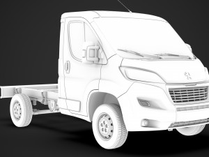 peugeot boxer manager chassis truck single cab 3000wb 2019 3D Model