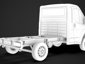 peugeot boxer manager chassis truck single cab 3000wb 2019 3D Model