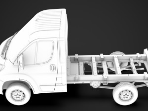 peugeot boxer manager chassis truck single cab 3000wb 2019 3D Model