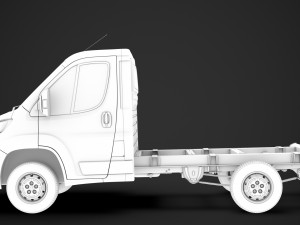 peugeot boxer manager chassis truck single cab 3000wb 2019 3D Model