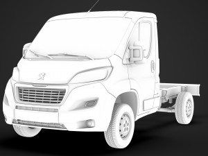 peugeot boxer manager chassis truck single cab 3000wb 2019 3D Model