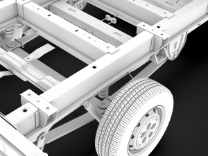 peugeot boxer manager chassis truck single cab 3000wb 2019 3D Model