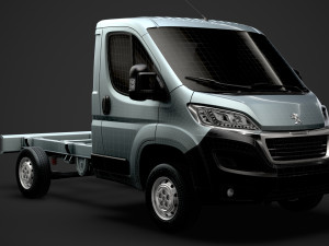 peugeot boxer manager chassis truck single cab 3000wb 2019 3D Model