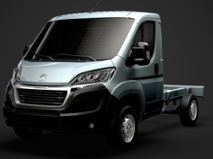 peugeot boxer manager chassis truck single cab 3000wb 2019 3D Model