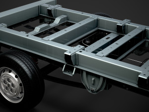 peugeot boxer manager chassis truck single cab 3000wb 2019 3D Model