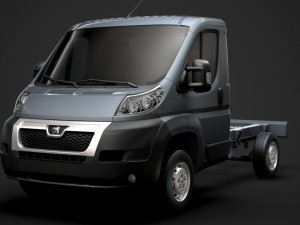 peugeot boxer manager chassis truck single cab 3000wb 2014 Model 3D