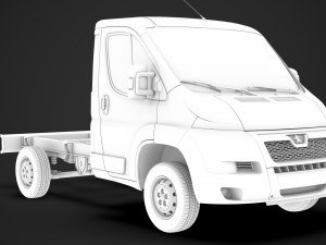 peugeot boxer manager chassis truck single cab 3000wb 2014 Model 3D