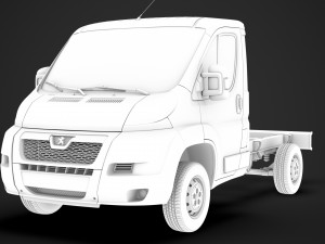 peugeot boxer manager chassis truck single cab 3000wb 2014 Model 3D