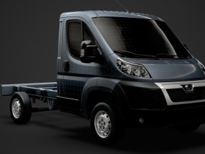 peugeot boxer manager chassis truck single cab 3000wb 2014 Model 3D