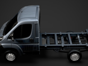 peugeot boxer manager chassis truck single cab 3000wb 2014 Model 3D