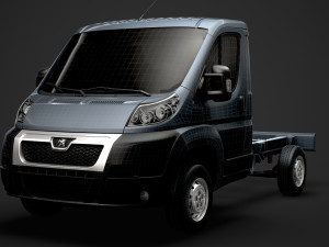 peugeot boxer manager chassis truck single cab 3000wb 2014 Model 3D