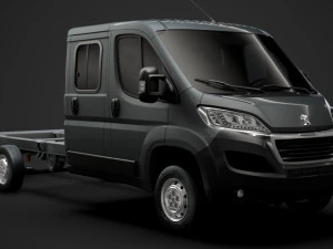 peugeot boxer yönetici şasi kamyon mürettebat kabini 4035xl wb 2019 3D Model