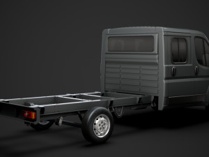peugeot boxer manager chassis truck crew cab 4035xl wb 2019 3D Model