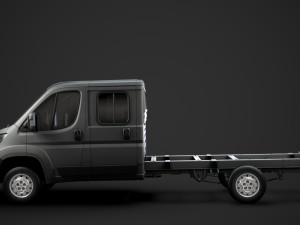 peugeot boxer manager chassis truck crew cab 4035xl wb 2019 3D Model