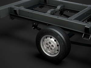 peugeot boxer manager chassis truck crew cab 4035xl wb 2019 3D Model