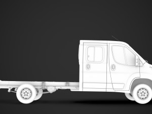 peugeot boxer manager chassis truck crew cab 4035xl wb 2019 3D Model