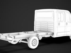 peugeot boxer manager chassis truck crew cab 4035xl wb 2019 3D Model