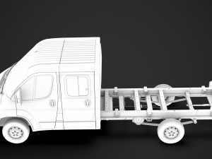 peugeot boxer manager chassis truck crew cab 4035xl wb 2019 3D Model