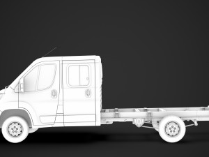 peugeot boxer manager chassis truck crew cab 4035xl wb 2019 3D Model