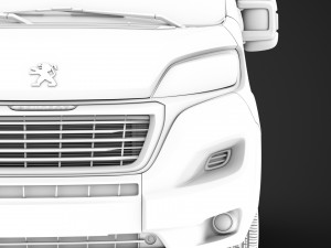 peugeot boxer manager chassis truck crew cab 4035xl wb 2019 3D Model