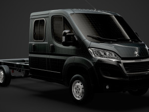 peugeot boxer manager chassis truck crew cab 4035xl wb 2019 3D Model
