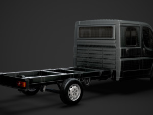 peugeot boxer manager chassis truck crew cab 4035xl wb 2019 3D Model