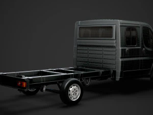 peugeot boxer manager chassis truck crew cab 4035xl wb 2019 3D Model