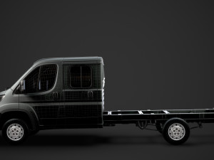 peugeot boxer manager chassis truck crew cab 4035xl wb 2019 3D Model